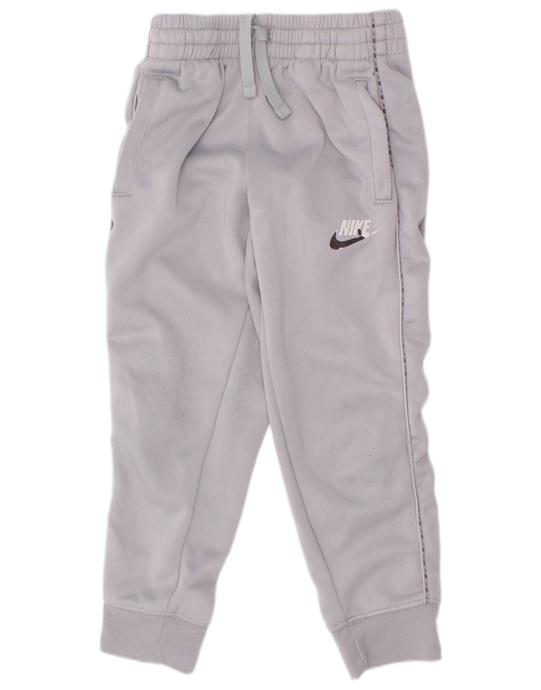Pantaloni da tuta con grafica Nike da ragazzo, pantaloni da jogging, 4-5 anni, piccoli, in poliestere grigio