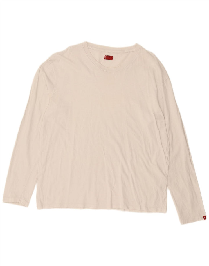Levi's Maglia da uomo a maniche lunghe XL in cotone bianco