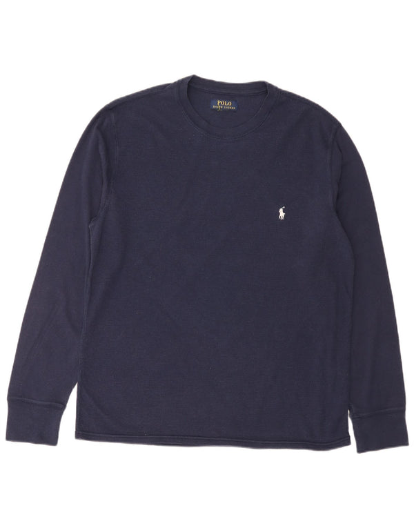 Polo Ralph Lauren Top da uomo a maniche lunghe blu navy medio