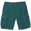 Sergio Tacchini Herren Cargoshorts IT 48 Medium W32 Blau karierte Baumwolle