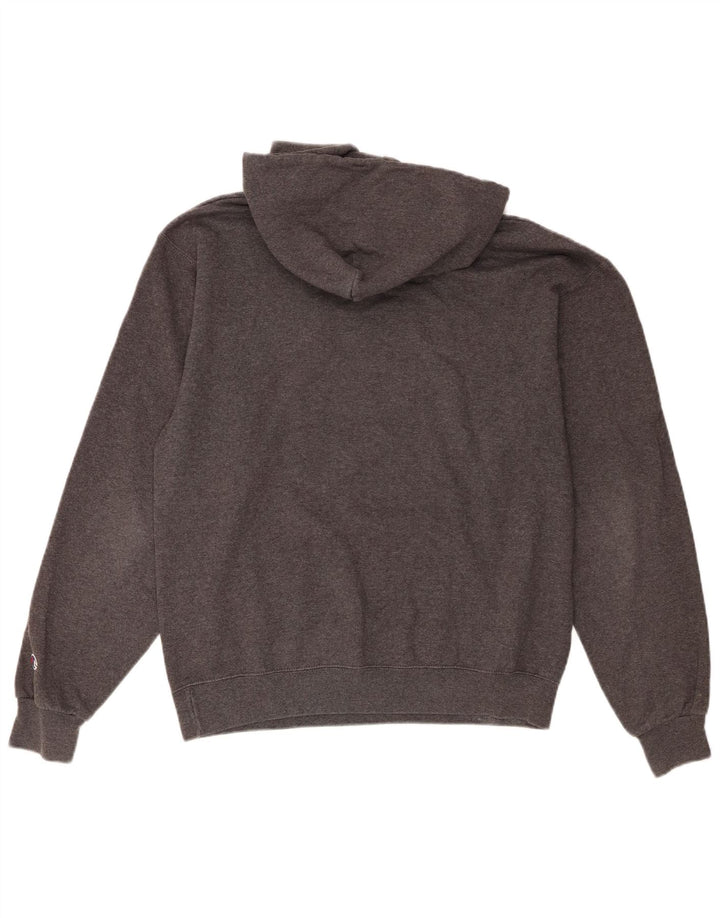 Champion Mens Boston University Graphic Hoodie Jumper Medium Grey Flecked