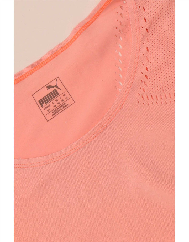 Puma Womens T-Shirt Top UK 10 Small Orange