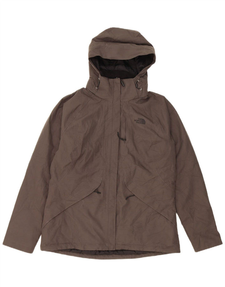 The North Face Veste coupe-vent à capuche pour femme UK 16 Large Gris Polyester