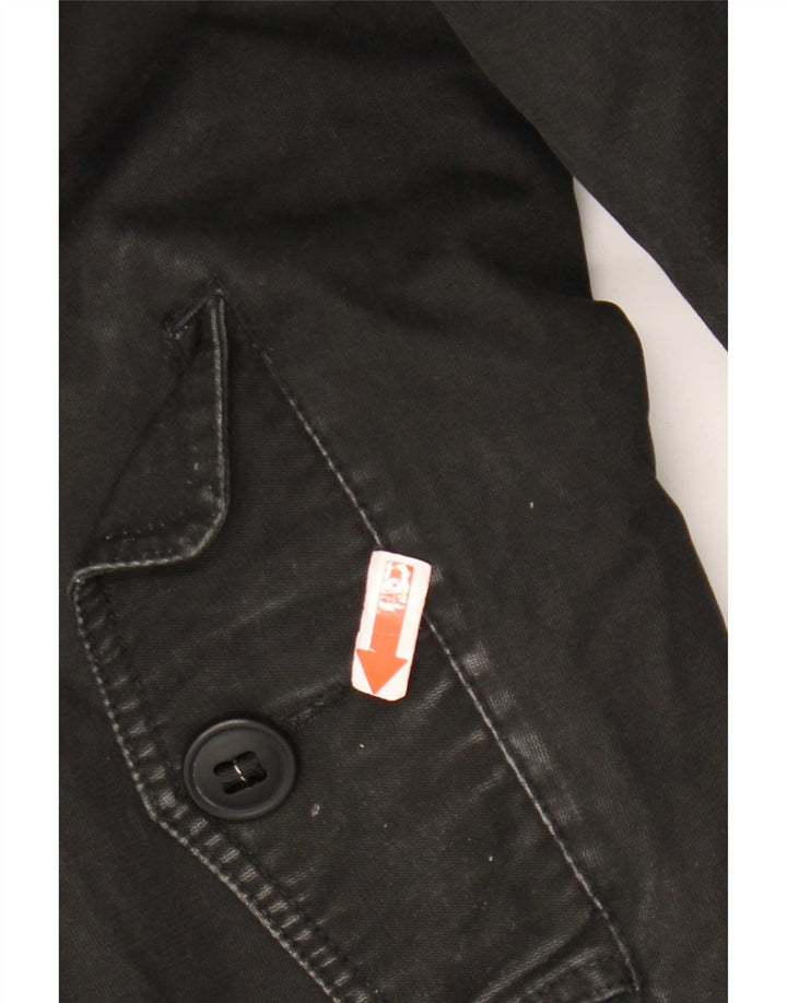 M&Co Mens Utility Jacket UK 40 Large Black Cotton