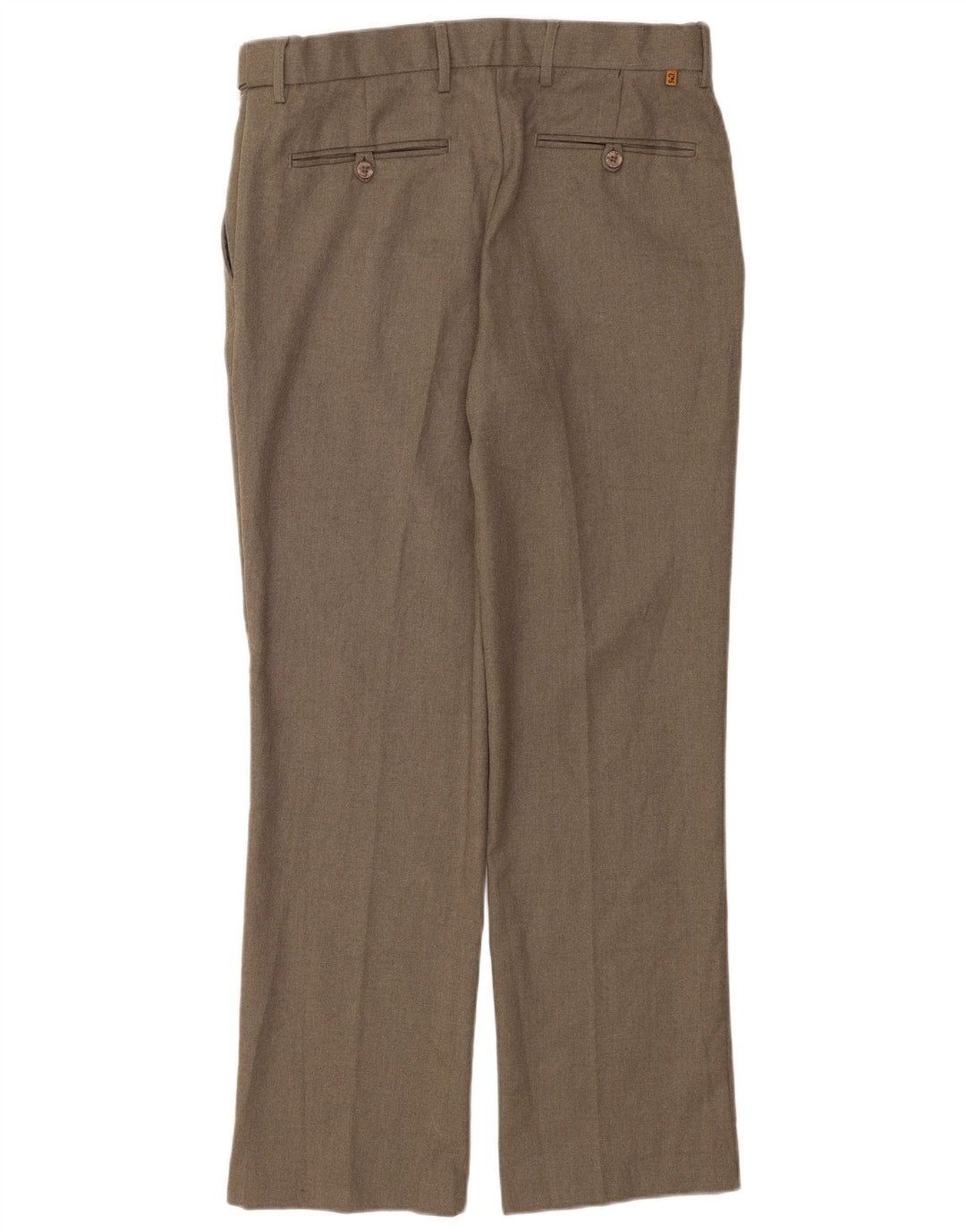 Farah Mens Classic Fit Straight Suit Trousers  W34 L31 Brown Polyester