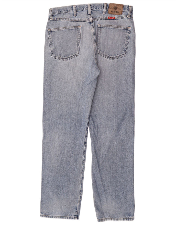 Calça jeans reta masculina WRANGLER W34 L32 azul algodão clássico