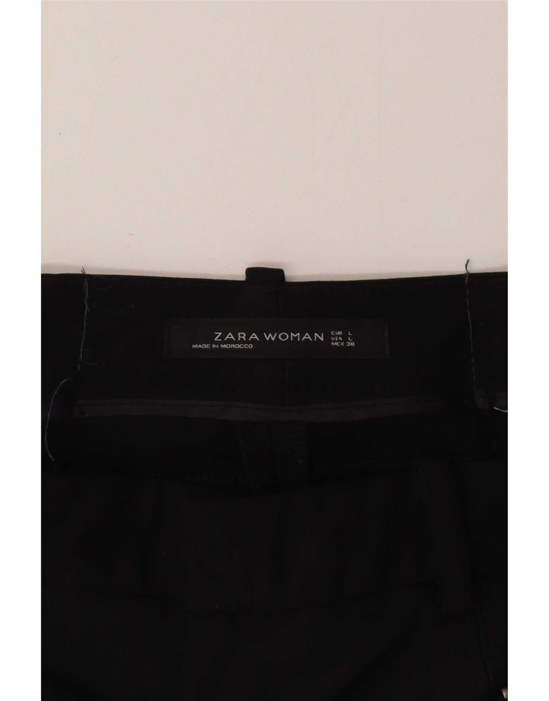 Zara Womens Slim Casual Trousers Large W30  L30 Black