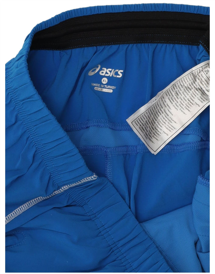 Asics Mens Italia Graphic Tracksuit Trousers XL Blue Polyester