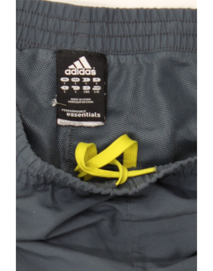 Adidas Mens Climalite Tracksuit Trousers Large  Grey Polyester