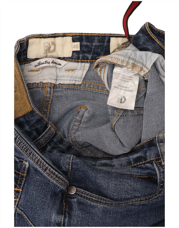 Dack's Womens Cropped Jeans EU 46 XL W34 L25 Blue Cotton
