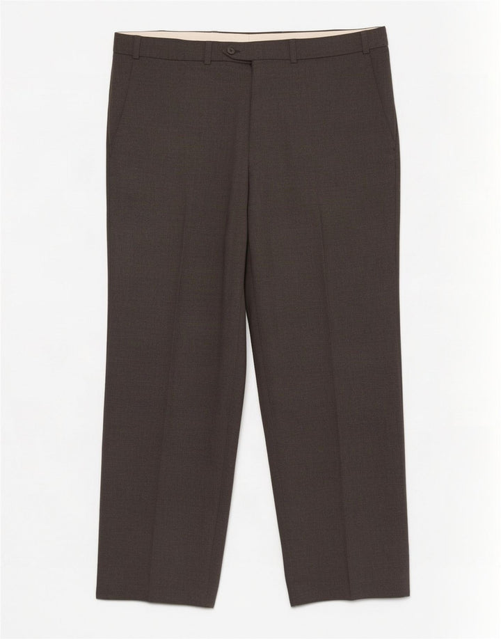 Marks & Spencer Pantalón de traje recto para hombre W36 L29 Poliéster gris