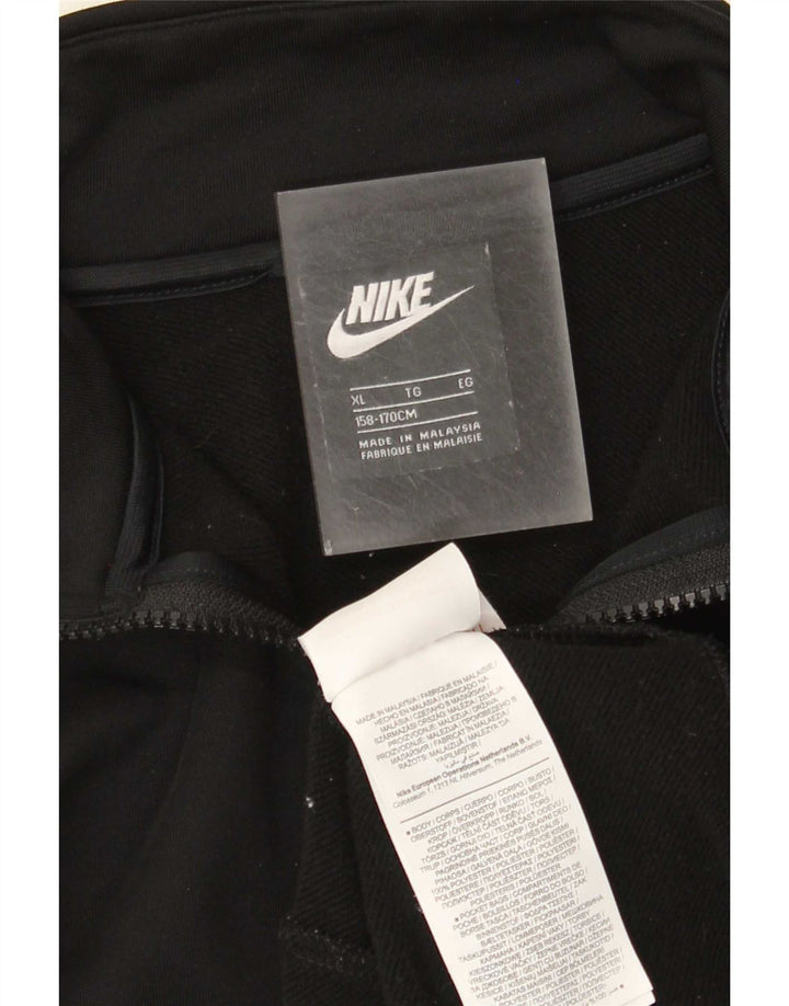 Nike Boys Tracksuit Top Jacket 13-14 Years XL Black Polyester