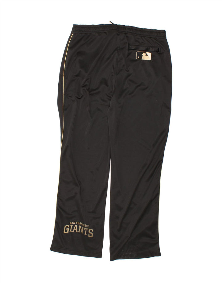 MAJESTIC Mens Cooperstown Graphic Tracksuit Trousers Large  Black Vintage Majestic and Second-Hand Majestic from Messina Hembry 