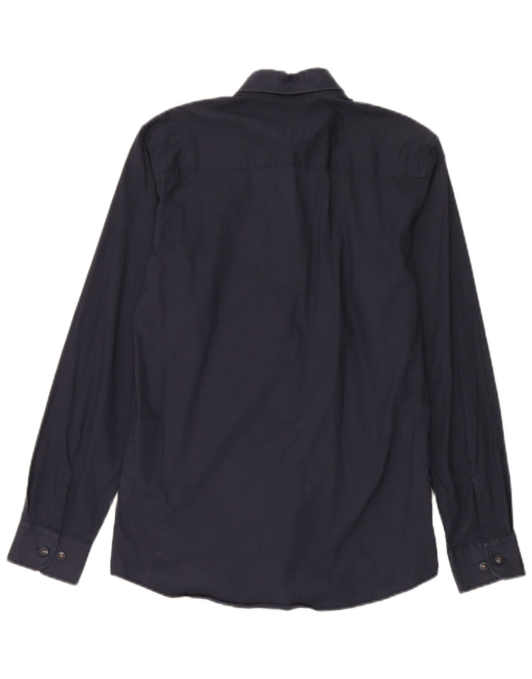 Jack & Jones Mens Shirt Small Navy Blue Cotton