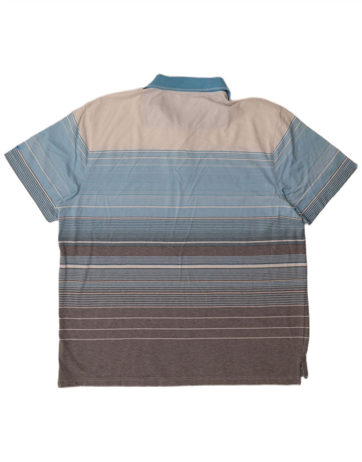 Izod Mens Golf Polo Shirt 2XL Multicoloured Striped Cotton