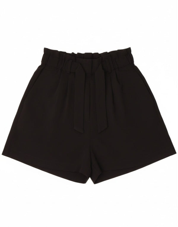 H&M Womens High Waist Pegged Chino Shorts EU 36 XS W26 Black Polyester