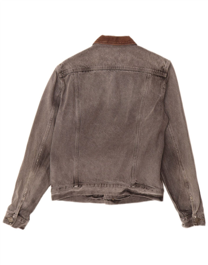 All Saints Mens Denim Jacket UK 36 Small Grey Cotton