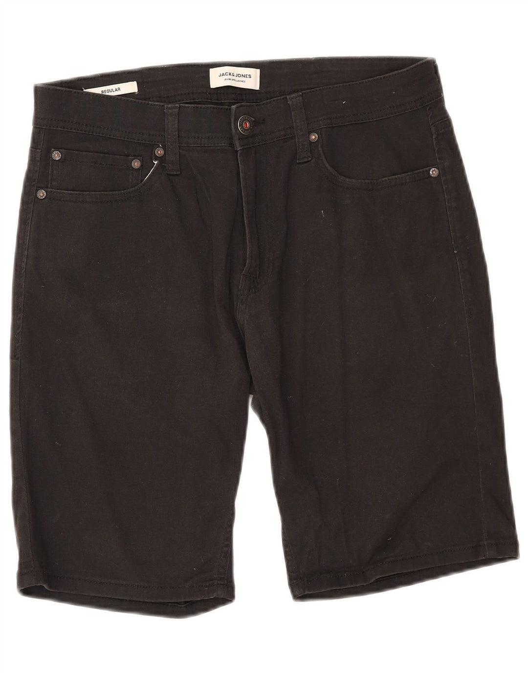 Jack & Jones Herren Regular Casual Shorts Medium W32 Schwarz Baumwolle