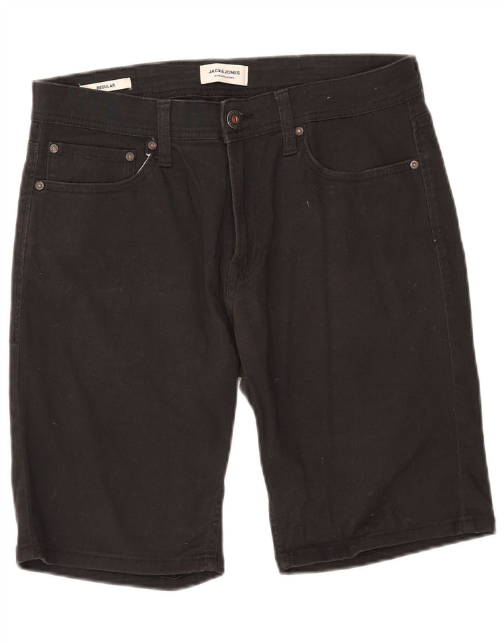 Jack & Jones Herren Regular Casual Shorts Medium W32 Schwarz Baumwolle