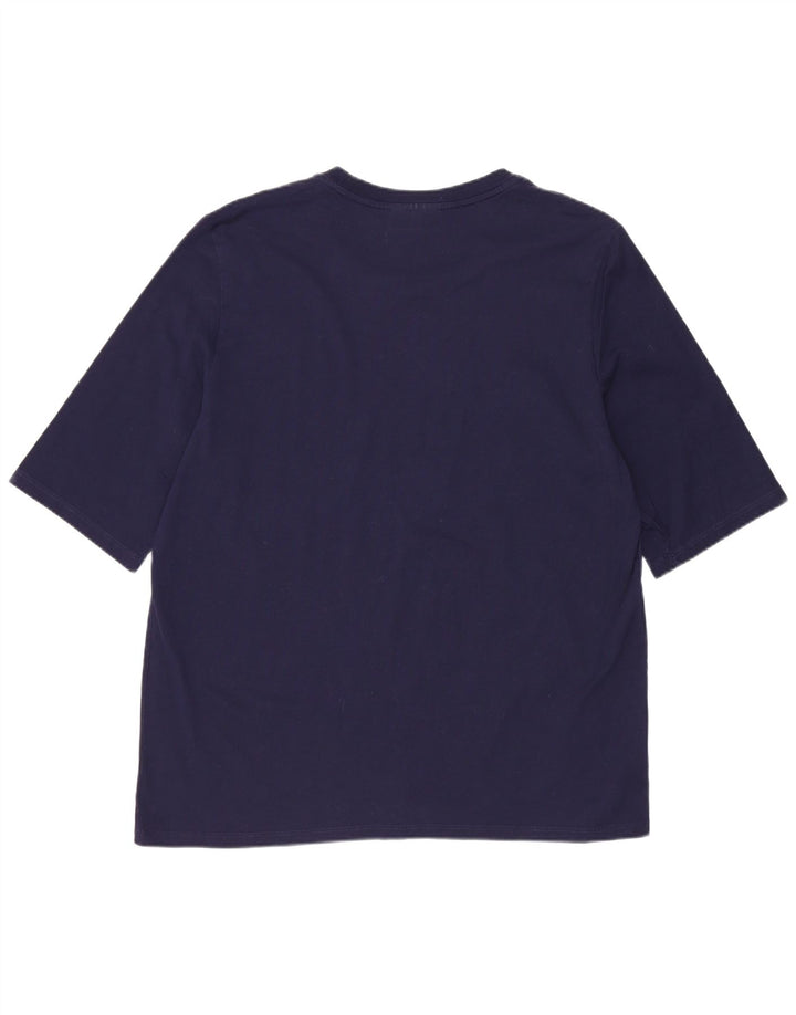 T-shirt da donna Lacoste taglia 44 grande in cotone blu navy