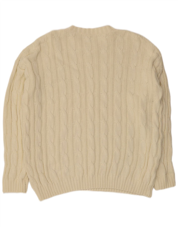 Vintage Mens Crew Neck Jumper Sweater 2XL Beige