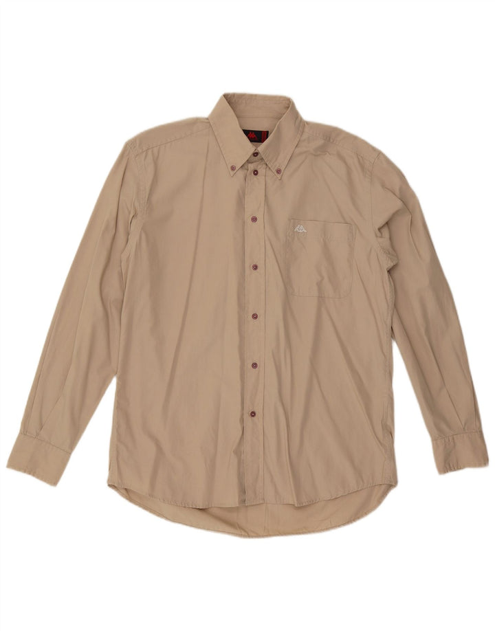 Kappa Mens Shirt Medium Beige Cotton