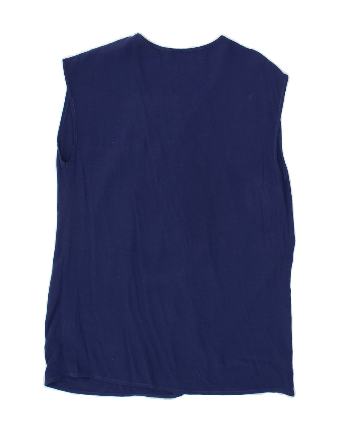 TRUSSARDI JEANS Womens Sleeveless Blouse Top EU 40 Medium Navy Blue Vintage Trussardi Jeans and Second-Hand Trussardi Jeans from Messina Hembry 