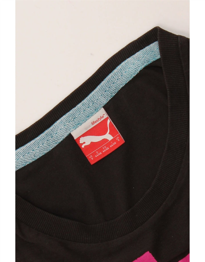 Puma Mens Graphic T-Shirt Top Small Black