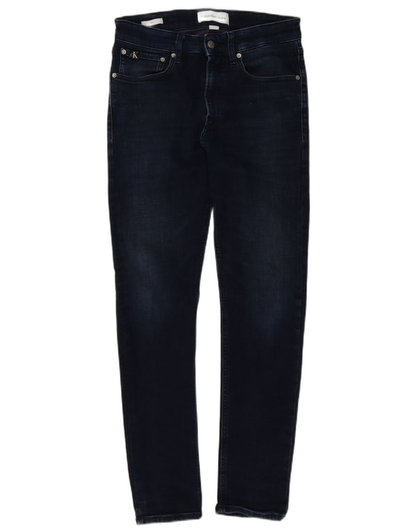 Jeans skinny da uomo Calvin Klein W32 L30 cotone blu navy