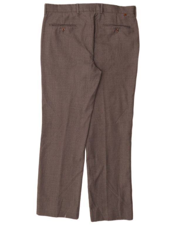 Farah Straight Suit Bukser til mænd W36 L33 Grå polyester