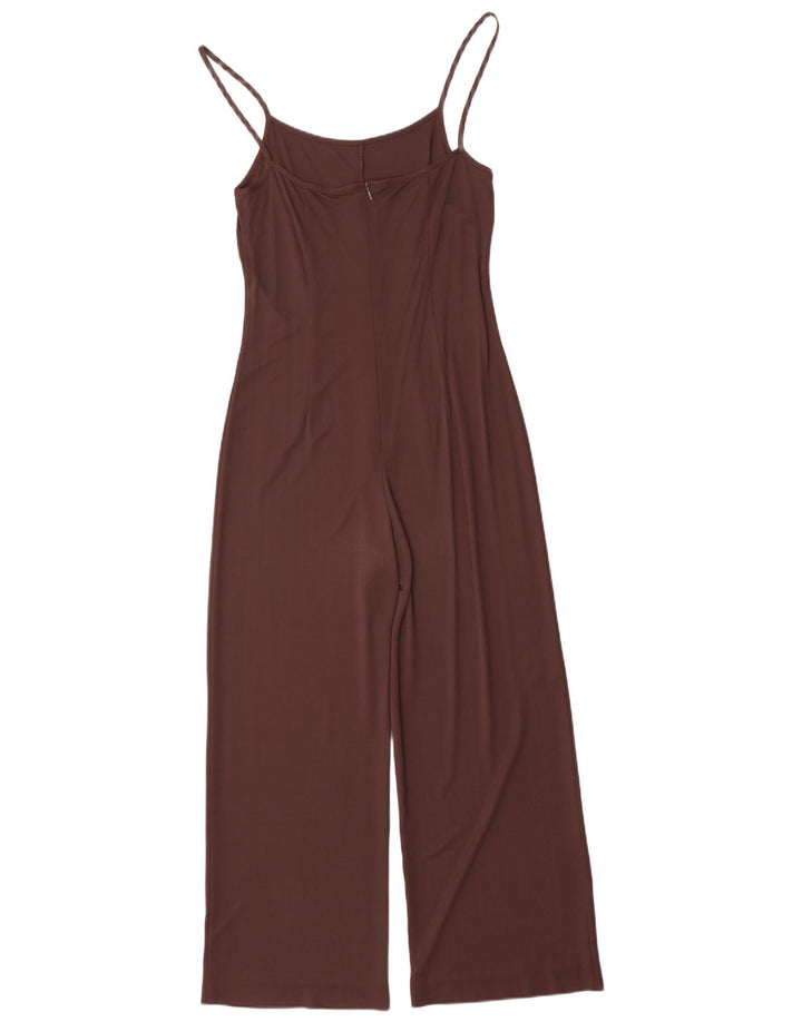 Vintage Womens Sleeveless Jumpsuit UK 12 Medium Brown
