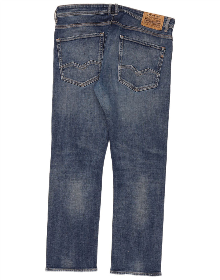 Replay Jeans dritti da uomo Rocco W36 L30 Blu