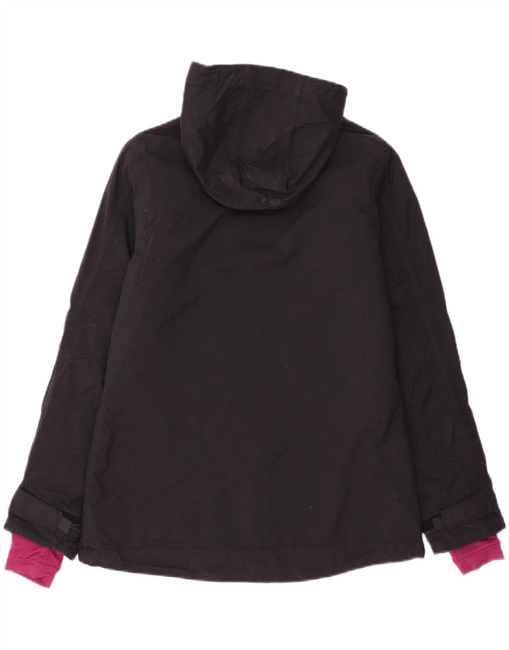 Carhartt Womens Hooded Windbreaker Jacket US 8/10 Medium Black Polyester