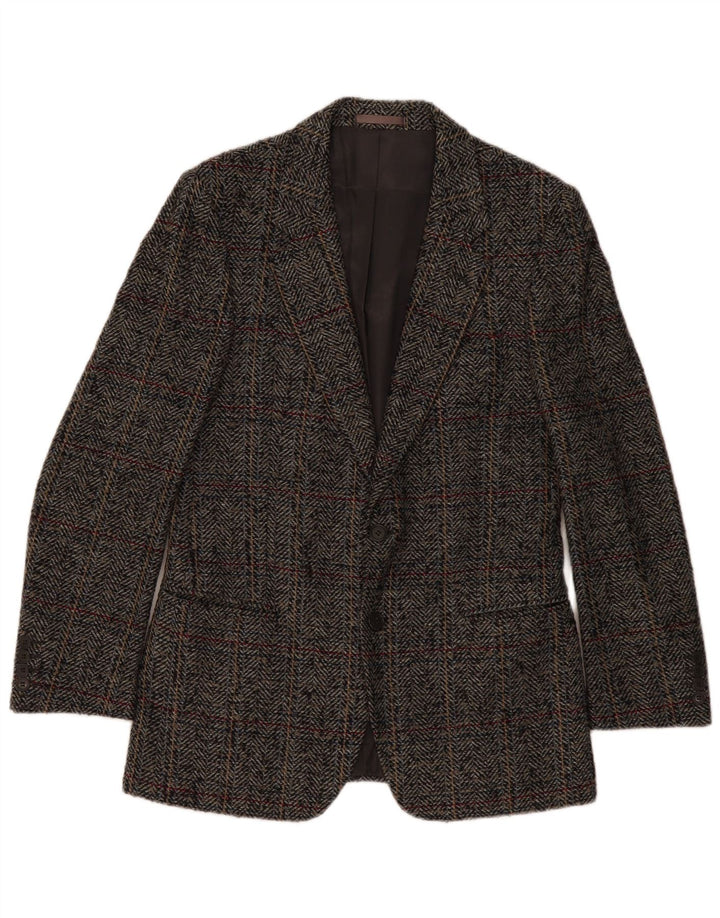 Giacca blazer da uomo a 2 bottoni Bianchi Giovane IT 48 grigio medio a quadri