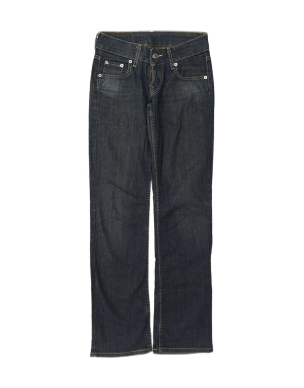 Levi's Womens Straight Jeans W26 L32 Navy Blue Cotton