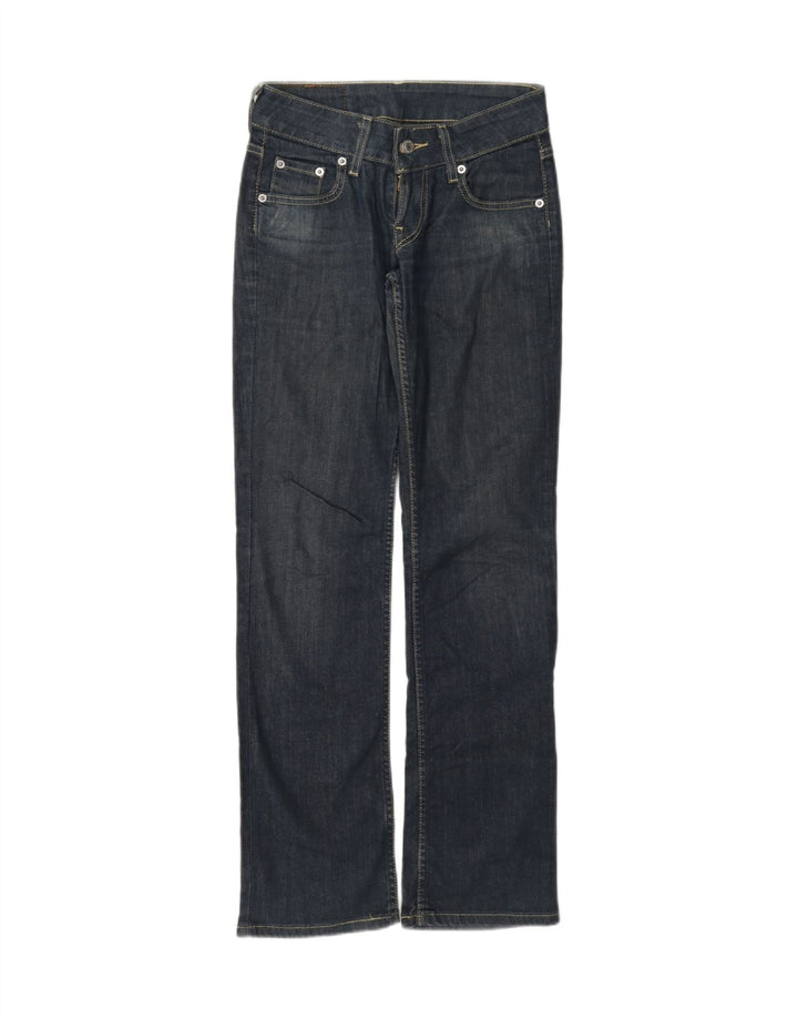 Levi's Womens Straight Jeans W26 L32 Navy Blue Cotton