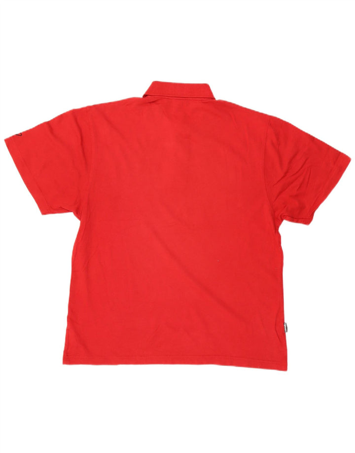 Rip Curl Mens Polo Shirt Small Red Cotton
