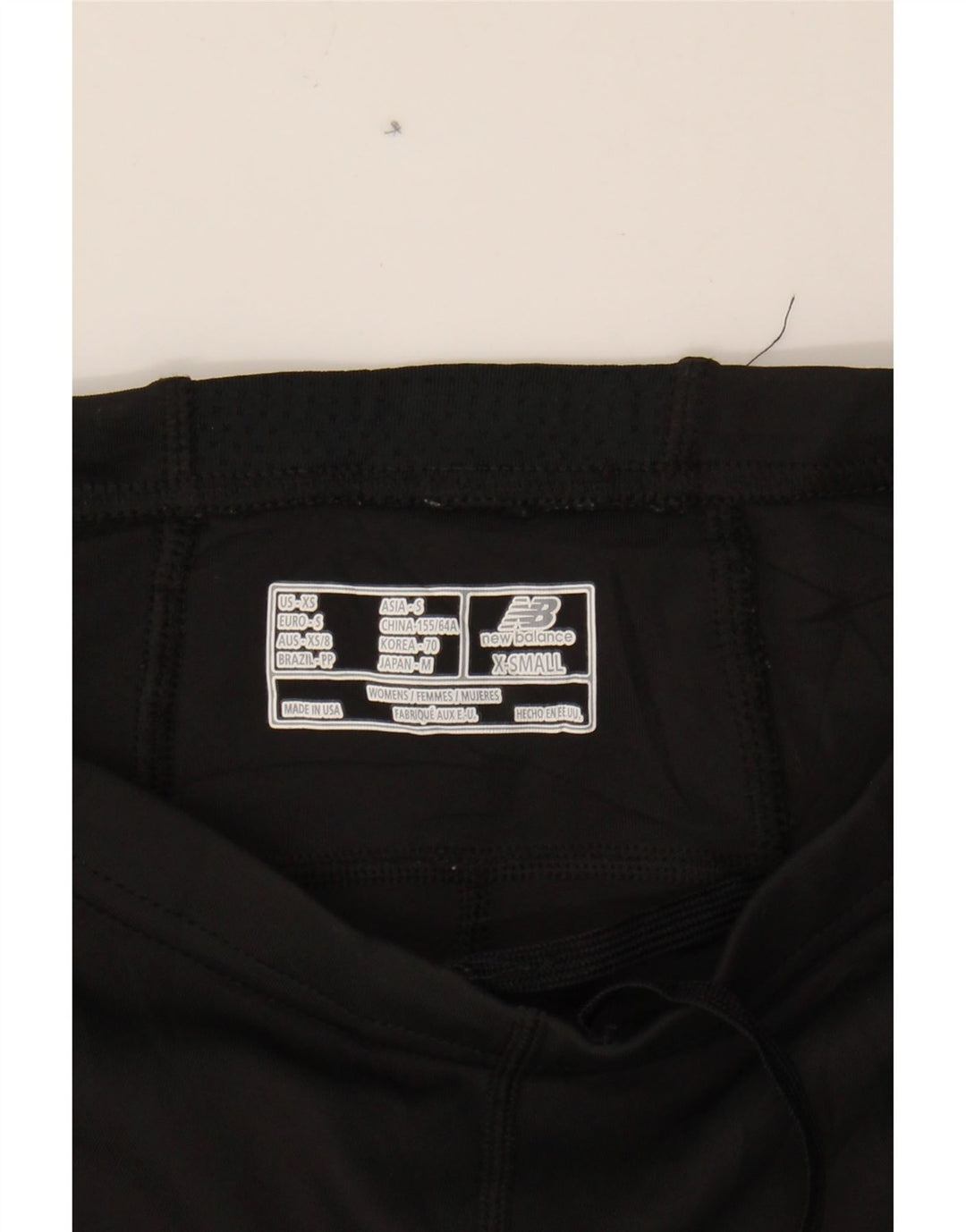 NEW BALANCE Womens Leggings UK 6 XS Black Polyester Vintage New Balance and Second-Hand New Balance from Messina Hembry 