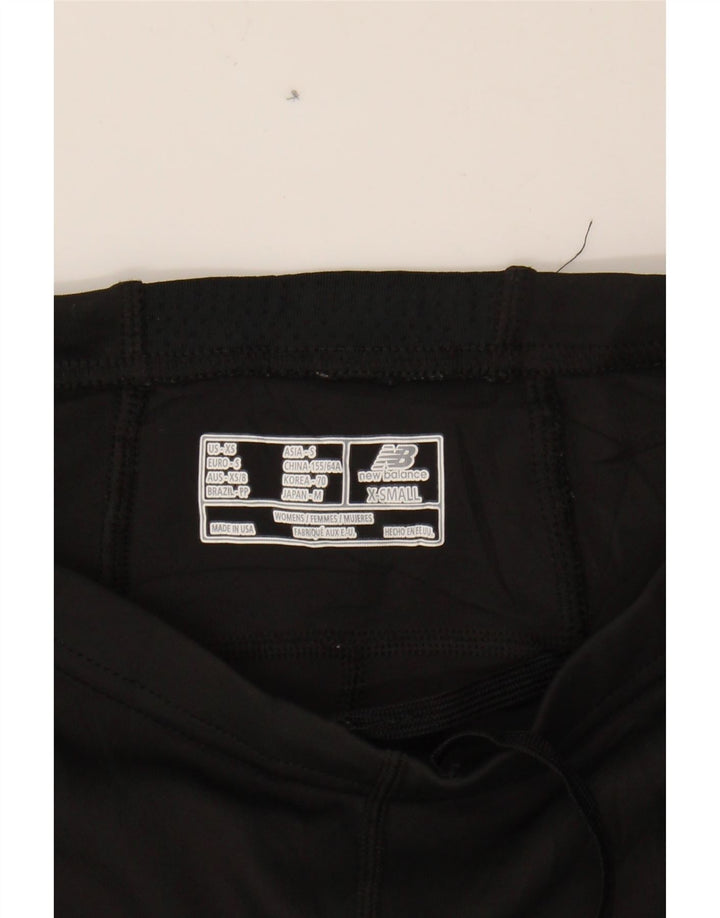 NEW BALANCE Womens Leggings UK 6 XS Black Polyester Vintage New Balance and Second-Hand New Balance from Messina Hembry 