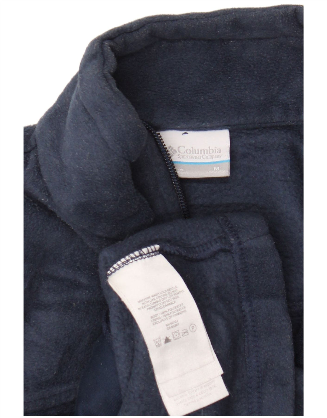 Columbia Girls Fleece Jacket 10-11 Years Medium Navy Blue Polyester