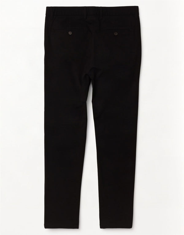 Marks & Spencer Herre Slim Fit Chinobukser W34 L29 Sort bomuld