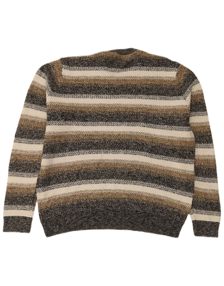 Suéter masculino Marks & Spencer com gola redonda XL listrado multicolorido