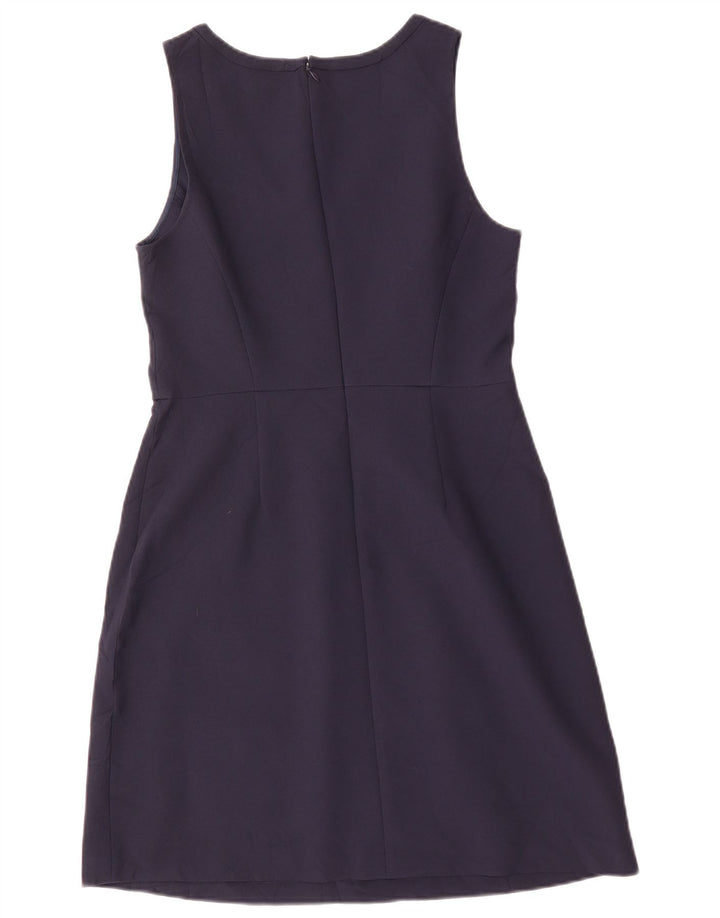 J. CREW Womens Sleeveless A-Line Dress US 6 Medium Navy Blue Polyester
