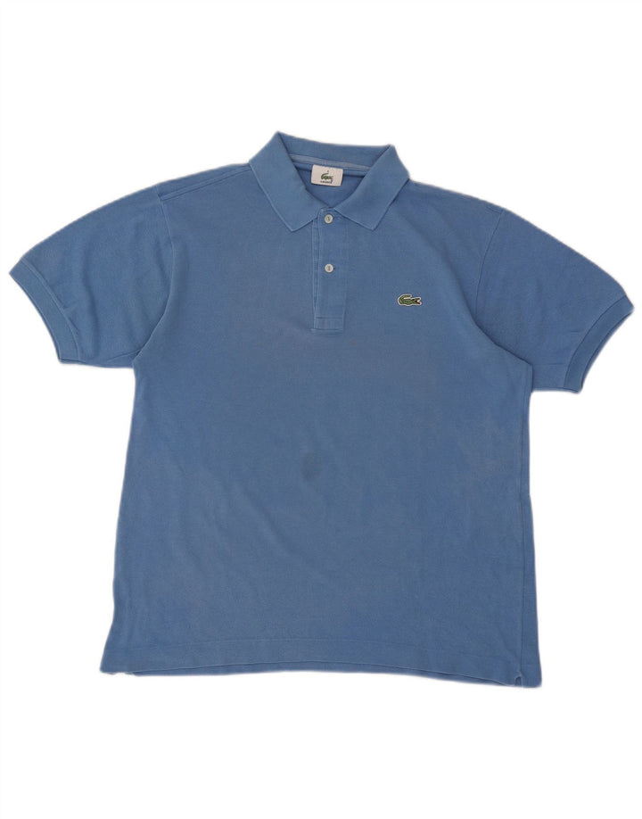 Lacoste Mens Polo Shirt Size 4 Medium Blue Cotton