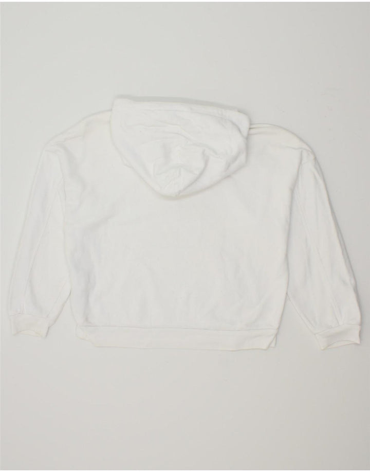 LEVI'S Womens Oversized Graphic Hoodie Jumper UK 2 2XS White Cotton Vintage Levi's and Second-Hand Levi's from Messina Hembry 