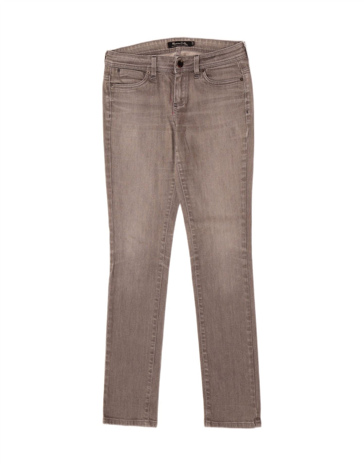 Massimo Dutti Womens Skinny Jeans W28 L33 Grey Cotton