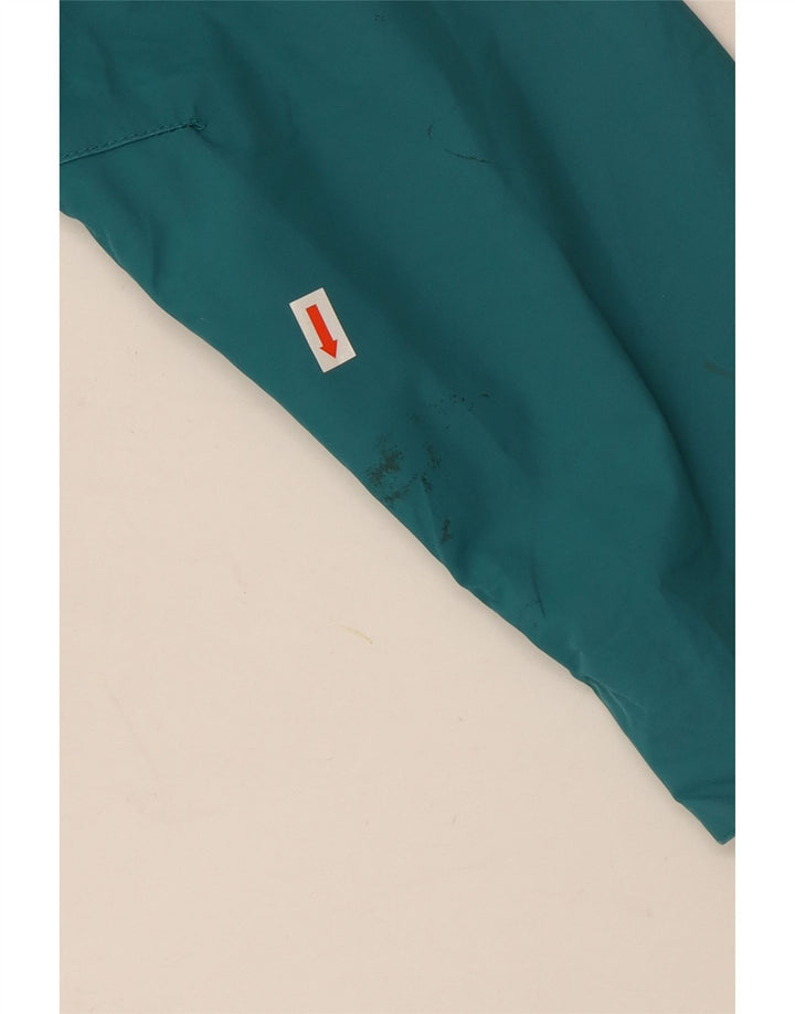 Jack Wolfskin Womens Hooded Rain Jacket UK 18 XL Turquoise Polyamide