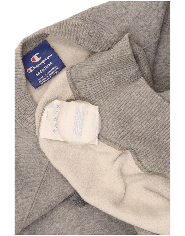 Champion Womens Graphic Sweatshirt Jumper UK 14 Medium Grey Flecked