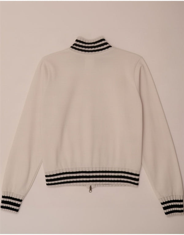 Puma Womens Tracksuit Top Jacket UK 14 Medium White Striped