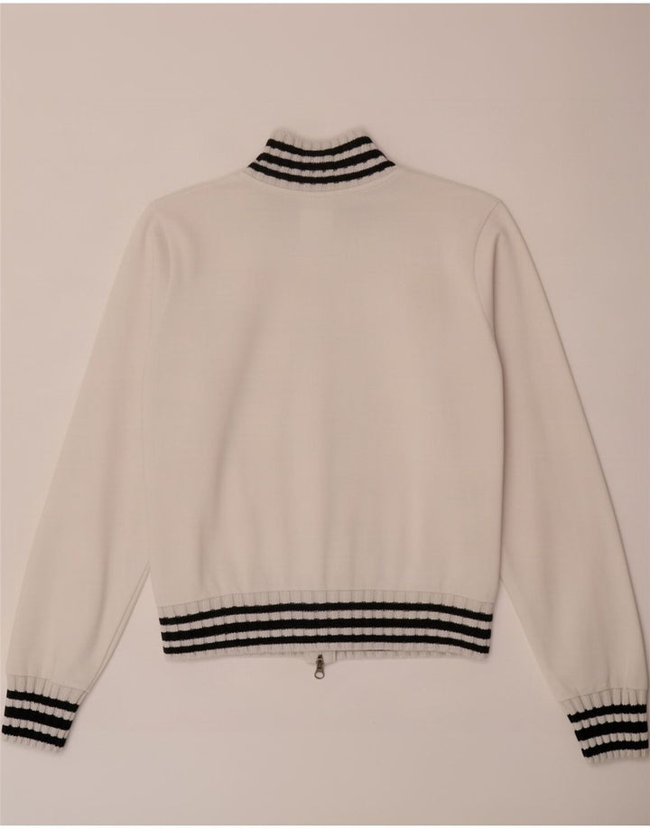 Puma Womens Tracksuit Top Jacket UK 14 Medium White Striped